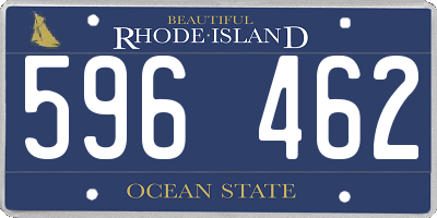 RI license plate 596462