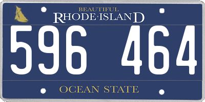 RI license plate 596464