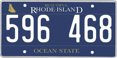 RI license plate 596468