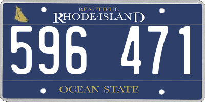 RI license plate 596471