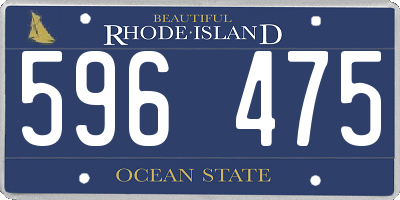 RI license plate 596475