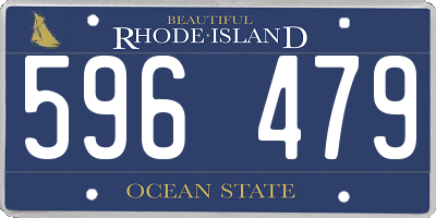 RI license plate 596479