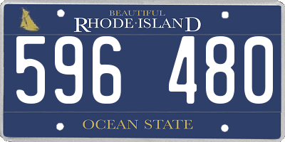 RI license plate 596480