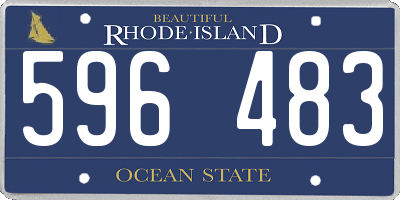RI license plate 596483