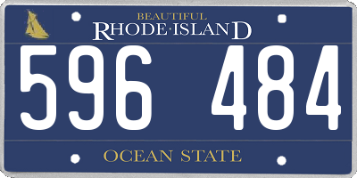 RI license plate 596484