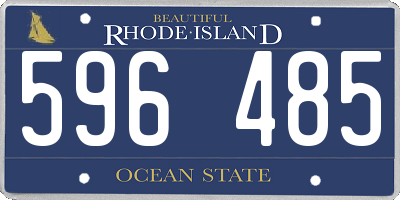 RI license plate 596485