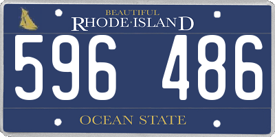 RI license plate 596486
