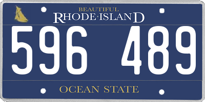RI license plate 596489