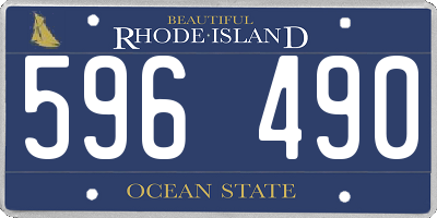 RI license plate 596490