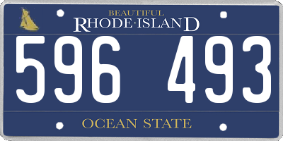 RI license plate 596493