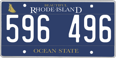 RI license plate 596496
