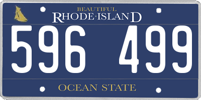 RI license plate 596499
