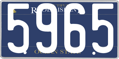 RI license plate 5965