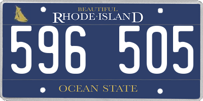 RI license plate 596505