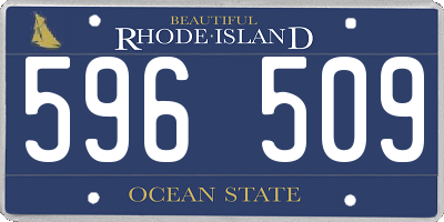RI license plate 596509
