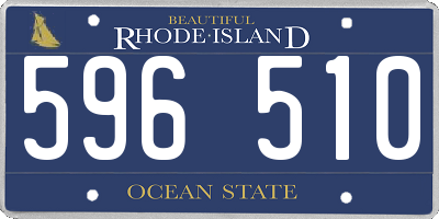 RI license plate 596510