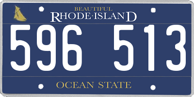 RI license plate 596513