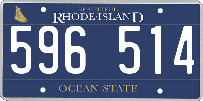 RI license plate 596514