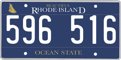 RI license plate 596516
