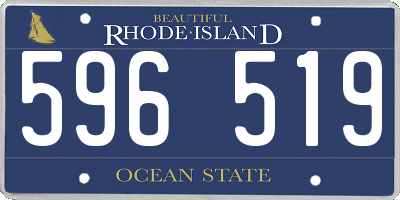 RI license plate 596519