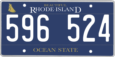 RI license plate 596524