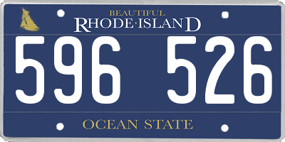 RI license plate 596526
