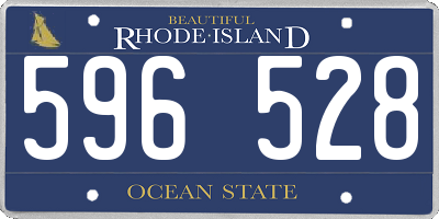 RI license plate 596528