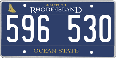 RI license plate 596530