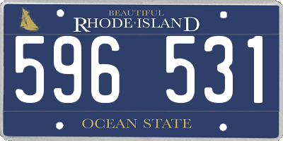 RI license plate 596531