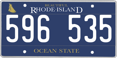 RI license plate 596535
