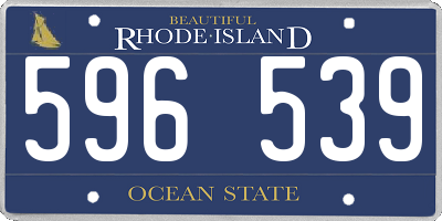 RI license plate 596539