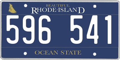 RI license plate 596541