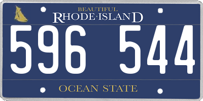 RI license plate 596544