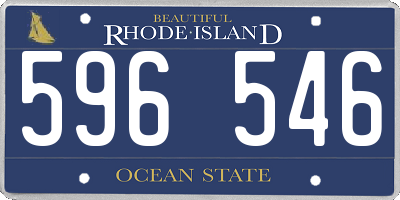 RI license plate 596546