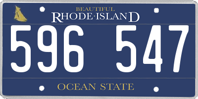 RI license plate 596547
