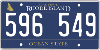 RI license plate 596549