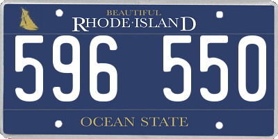 RI license plate 596550