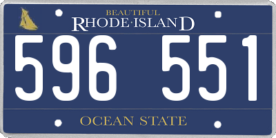 RI license plate 596551