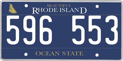 RI license plate 596553
