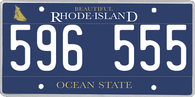 RI license plate 596555