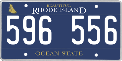 RI license plate 596556