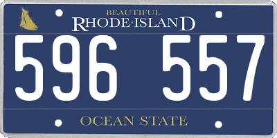 RI license plate 596557