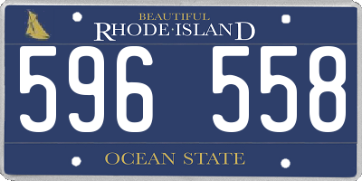 RI license plate 596558
