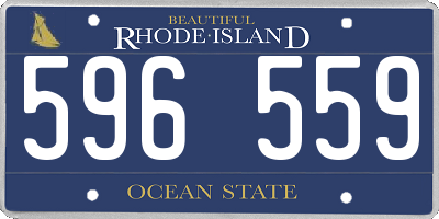 RI license plate 596559