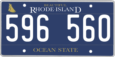 RI license plate 596560