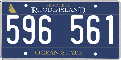 RI license plate 596561