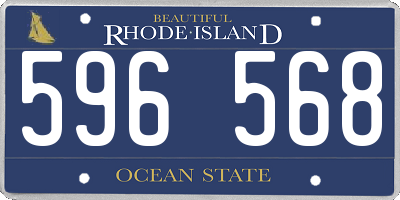 RI license plate 596568