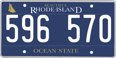 RI license plate 596570