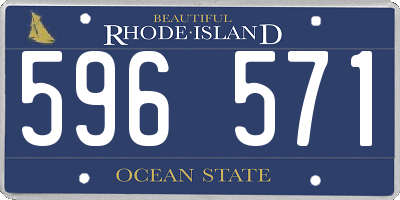 RI license plate 596571