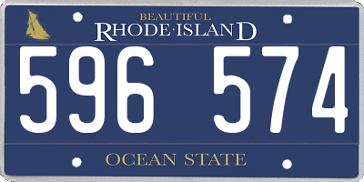 RI license plate 596574